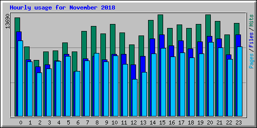 Hourly usage for November 2018