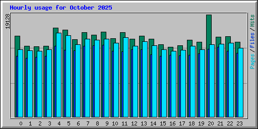Hourly usage for October 2025